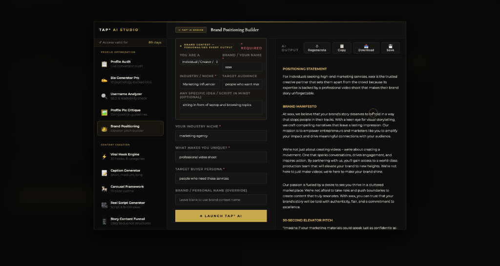 Brand Positioning Builder - Generated Output